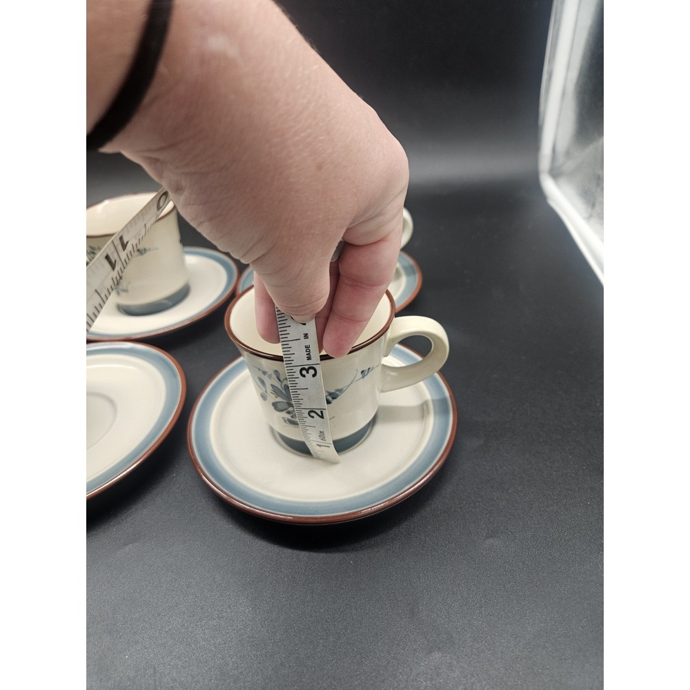 Vintage Noritake Stoneware Pleasure Tea Cup And Saucers Set Of 4 - Picture 6 of 7